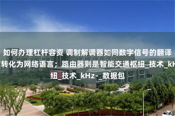 如何办理杠杆容资 调制解调器如同数字信号的翻译官，将电波转化为网络语言；路由器则是智能交通枢纽_技术_kHz-_数据包