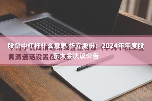 股票中杠杆什么意思 华立股份：2024年年度股东大会决议公告
