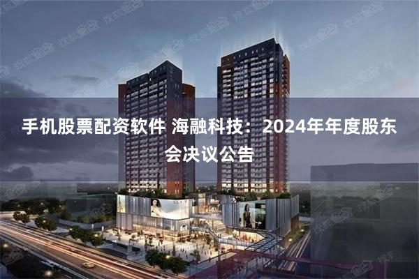 手机股票配资软件 海融科技：2024年年度股东会决议公告
