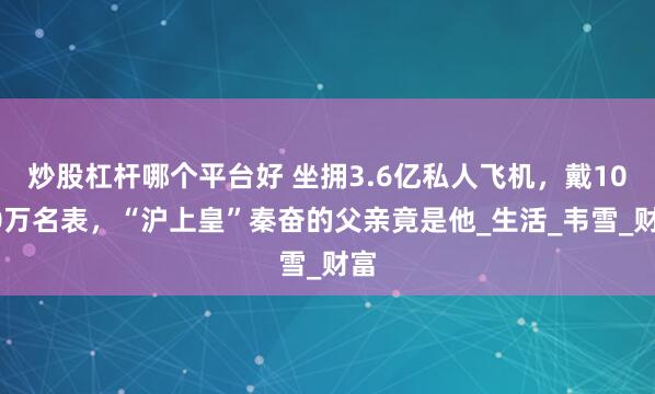 炒股杠杆哪个平台好 坐拥3.6亿私人飞机，戴1000万名表，“沪上皇”秦奋的父亲竟是他_生活_韦雪_财富