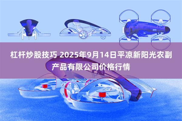 杠杆炒股技巧 2025年9月14日平凉新阳光农副产品有限公司价格行情