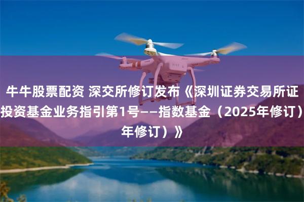 牛牛股票配资 深交所修订发布《深圳证券交易所证券投资基金业务指引第1号——指数基金(2025年修订)》